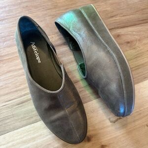 Antelope Leather Loafer Flats